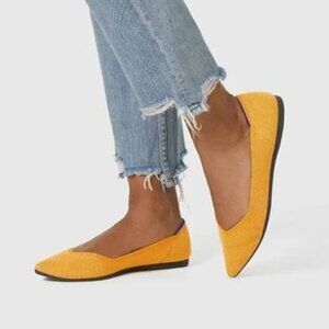 Rothys The Point flat slip-on shoe in Marigold